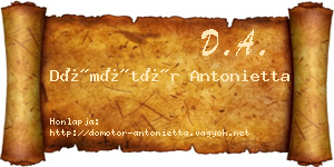 Dömötör Antonietta névjegykártya